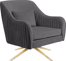 Load image into Gallery viewer, Paloma Grey Velvet Accent Chair
