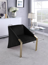 Load image into Gallery viewer, Rivet Black Velvet Accent Chair
