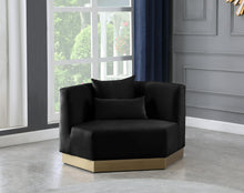 Load image into Gallery viewer, Marquis Black Velvet Chair
