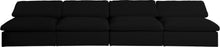Load image into Gallery viewer, Serene Black Linen Fabric Deluxe Cloud Modular Armless Sofa
