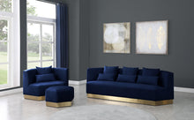 Load image into Gallery viewer, Marquis Navy Velvet Sofa
