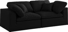 Load image into Gallery viewer, Serene Black Linen Fabric Deluxe Cloud Modular Sofa
