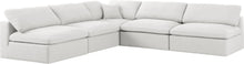 Load image into Gallery viewer, Serene Cream Linen Fabric Deluxe Cloud Modular Sectional
