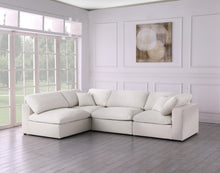 Load image into Gallery viewer, Serene Cream Linen Fabric Deluxe Cloud Modular Sectional
