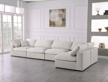 Load image into Gallery viewer, Serene Cream Linen Fabric Deluxe Cloud Modular Sectional
