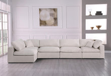 Load image into Gallery viewer, Serene Cream Linen Fabric Deluxe Cloud Modular Sectional
