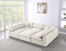 Load image into Gallery viewer, Serene Cream Linen Fabric Deluxe Cloud Modular Sectional
