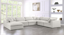 Load image into Gallery viewer, Serene Cream Linen Fabric Deluxe Cloud Modular Sectional
