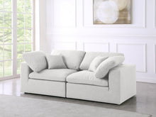 Load image into Gallery viewer, Serene Cream Linen Fabric Deluxe Cloud Modular Sofa
