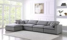 Load image into Gallery viewer, Serene Grey Linen Fabric Deluxe Cloud Modular Sectional
