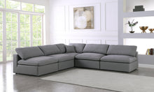 Load image into Gallery viewer, Serene Grey Linen Fabric Deluxe Cloud Modular Sectional
