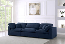 Load image into Gallery viewer, Serene Navy Linen Fabric Deluxe Cloud Modular Sofa
