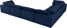 Load image into Gallery viewer, Serene Navy Linen Fabric Deluxe Cloud Modular Sectional
