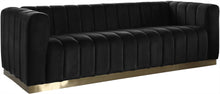 Load image into Gallery viewer, Marlon Black Velvet Sofa
