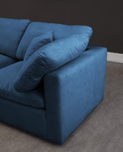 Load image into Gallery viewer, Plush Navy Velvet Standard Cloud Modular Sofa
