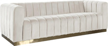 Load image into Gallery viewer, Marlon Cream Velvet Sofa
