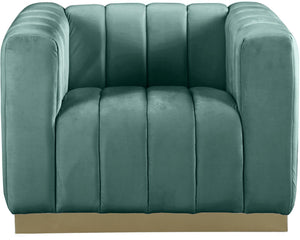 Marlon Mint Velvet Chair