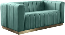 Load image into Gallery viewer, Marlon Mint Velvet Loveseat image
