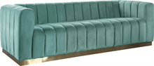 Load image into Gallery viewer, Marlon Mint Velvet Sofa
