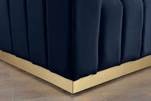 Load image into Gallery viewer, Marlon Navy Velvet Loveseat
