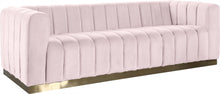 Load image into Gallery viewer, Marlon Pink Velvet Sofa
