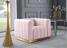 Load image into Gallery viewer, Marlon Pink Velvet Chair
