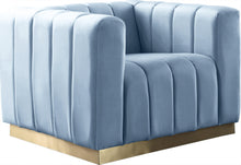 Load image into Gallery viewer, Marlon Sky Blue Velvet Chair image
