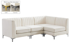 Alina Cream Velvet Modular Sectional