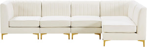 Alina Cream Velvet Modular Sectional