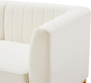 Alina Cream Velvet Modular Sectional