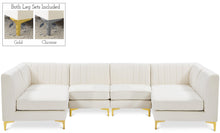 Load image into Gallery viewer, Alina Cream Velvet Modular Sectional
