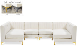 Alina Cream Velvet Modular Sectional