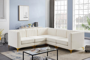 Alina Cream Velvet Modular Sectional