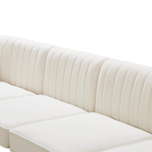 Alina Cream Velvet Modular Sectional