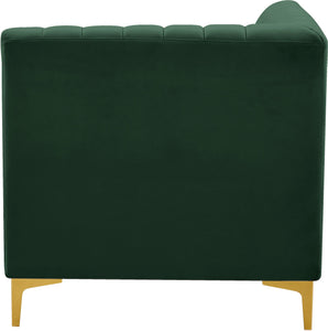 Alina Green Velvet Corner Chair