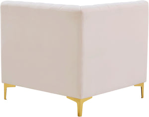 Alina Pink Velvet Corner Chair