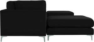 Julia Black Velvet Modular Sectional (6 Boxes)