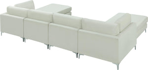 Julia Cream Velvet Modular Sectional (6 Boxes)