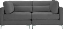 Load image into Gallery viewer, Julia Grey Velvet Modular Sofa
