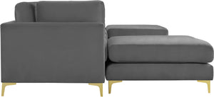 Julia Grey Velvet Modular Sectional (6 Boxes)