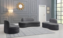 Load image into Gallery viewer, Mitzy Grey Velvet Sofa
