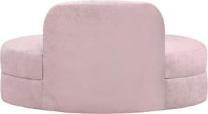 Mitzy Pink Velvet Loveseat