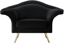 Load image into Gallery viewer, Lips Black Velvet Chair
