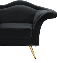 Load image into Gallery viewer, Lips Black Velvet Chair
