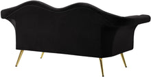 Load image into Gallery viewer, Lips Black Velvet Loveseat
