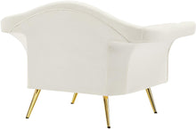 Load image into Gallery viewer, Lips Cream Velvet Chair
