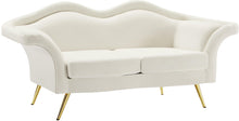 Load image into Gallery viewer, Lips Cream Velvet Loveseat image
