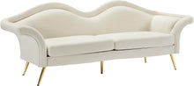 Load image into Gallery viewer, Lips Cream Velvet Sofa
