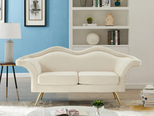 Load image into Gallery viewer, Lips Cream Velvet Loveseat
