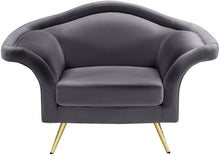 Load image into Gallery viewer, Lips Grey Velvet Chair
